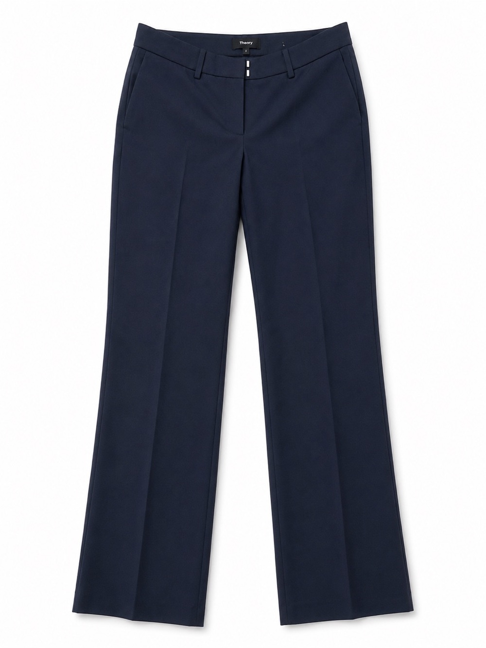Theory Navy Tailored Dress Pants Size 2 Wide Leg Career Trousers